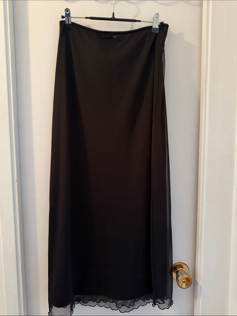 Women's Black Maxi mesh Skirt